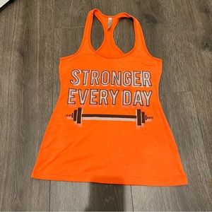 Orange gym tank